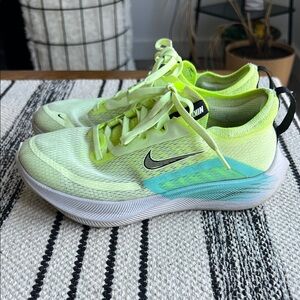 Nike Zoom Fly Neon Yellow and Blue Athletic Shoes